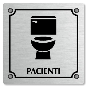 WC pacienti, 100x100mm, stříbrná, Kansas